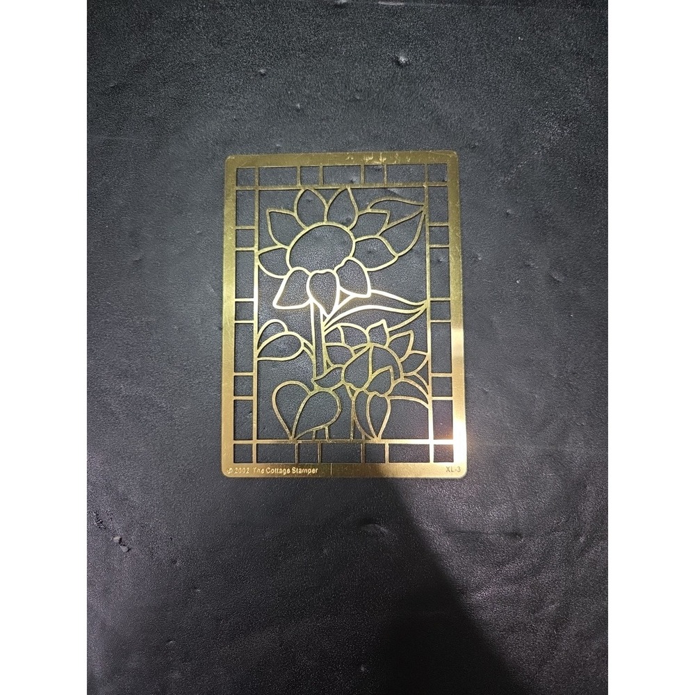 Sunflower Brass Stencil, The Cottage Stamper 2004, Embossing Tools, Scrapbooking